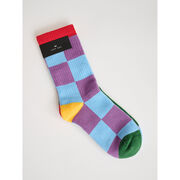 Lazy Oaf mismatched checks and stripes socks