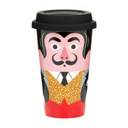 Salvador Dali ceramic travel mug