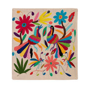 Mexican Otomi embroidered cushion cover (fantail birds and butterflies)