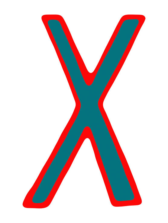 Bob and Roberta Smith: Bobs Alphabet: X