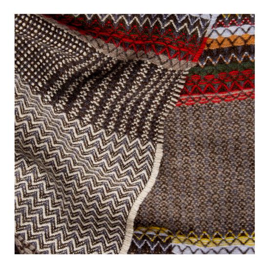 Triangle pattern wool scarf