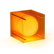 Lop small square orange lamp