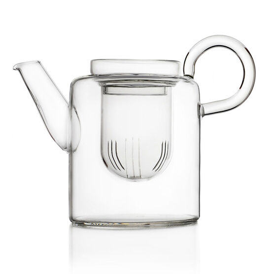 Piuma tall glass teapot