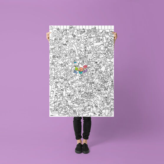 Kitty giant colouring poster