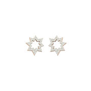 Silver glitter spark earrings