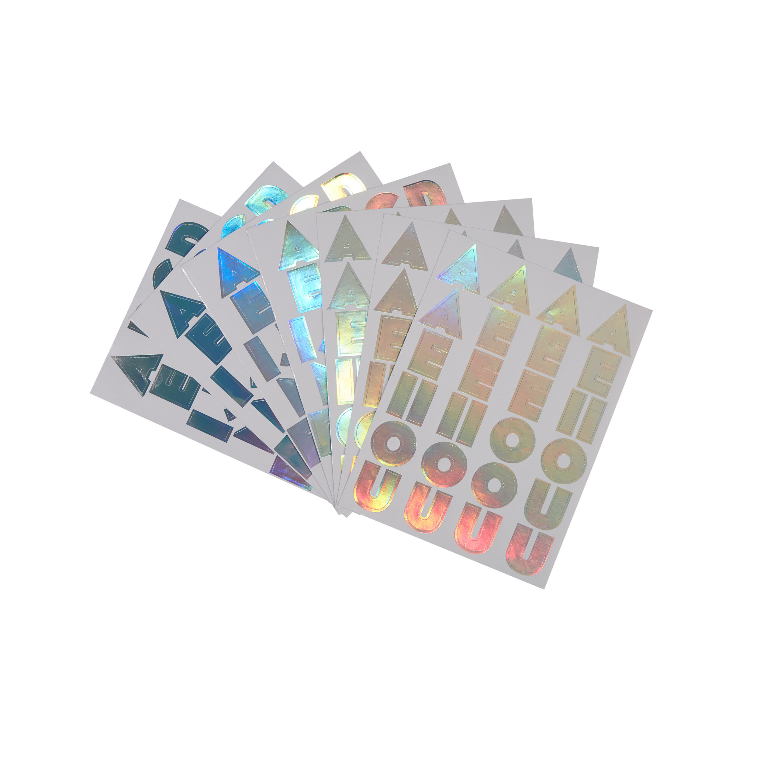 Holographic Sparkle Alphabet Letter Stickers - Assorted Sizes 1/2 To 1.5 Inches - Handmade