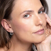 Cluster sterling silver stud earrings