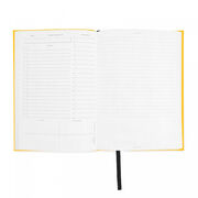 Yellow daily planner notebook