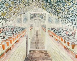 Ravilious: The Greenhouse: Cyclamen and Tomatoes