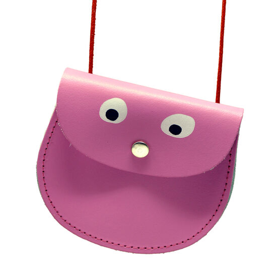 Pink Googly Eye string purse