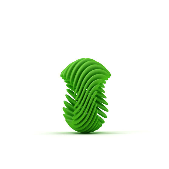 Green Helix 3D printed ring