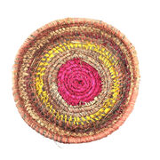 Nancy Jackson pink and yellow Tjanpi basket