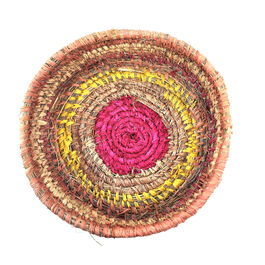 Nancy Jackson pink and yellow Tjanpi basket