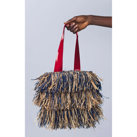 Raffia tote bag