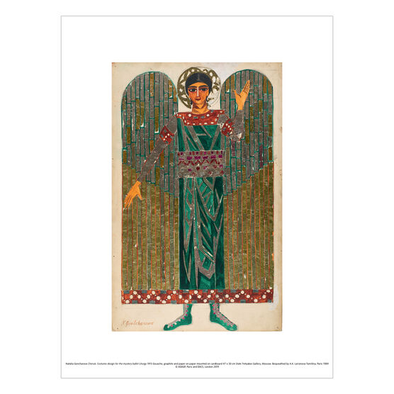 Natalia Goncharova: Cherub. Costume design for Liturgy exhibition print