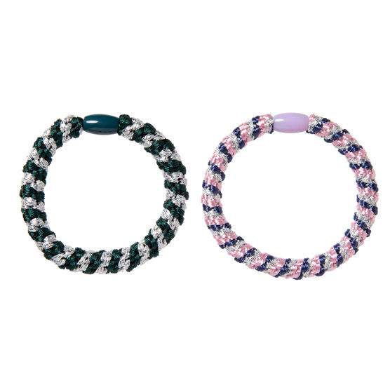 Metallic hair ties (set of 2)
