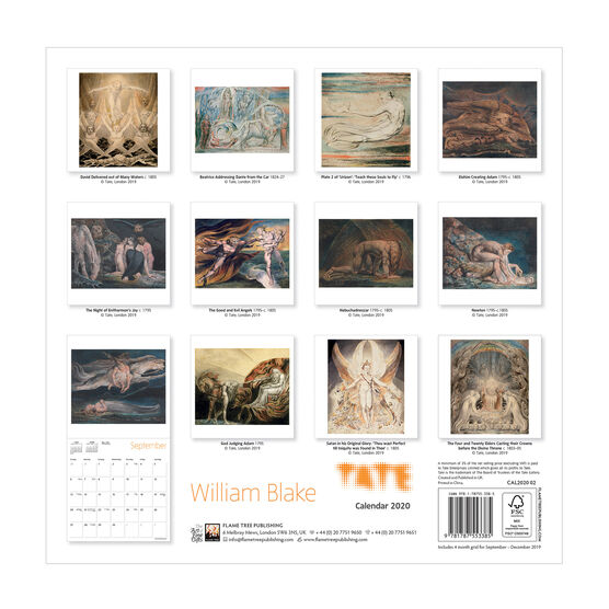 Tate William Blake 2020 calendar Calendars Tate Shop Tate