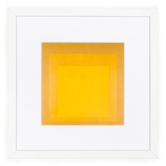 Albers Homage to the Square: Yellow - framed print