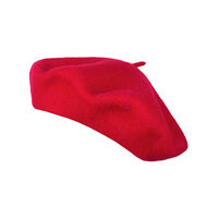 Red wool beret