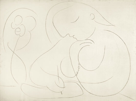 Pablo Picasso: Woman with Flower Writing