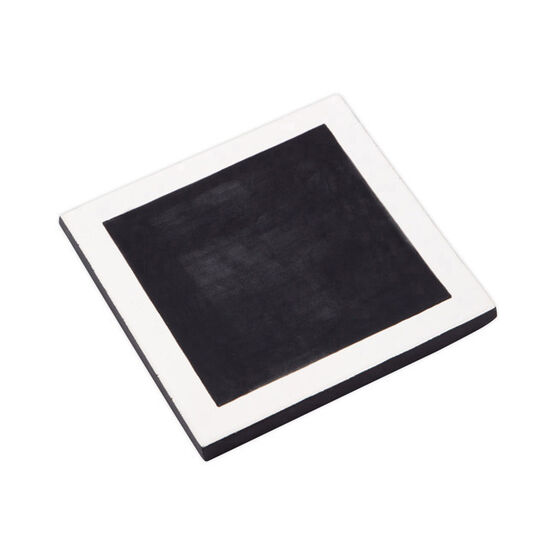 Square ceramic trivet black