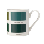 The Colours of London green mug