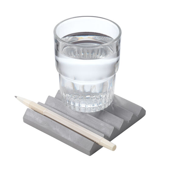 Grey concrete coasters