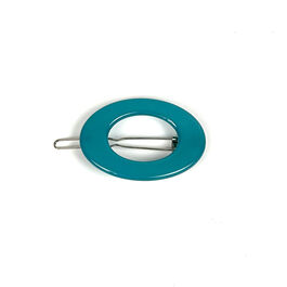 Blue oval hair slide