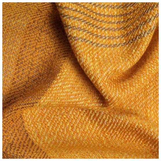 Ochre hand woven wool scarf