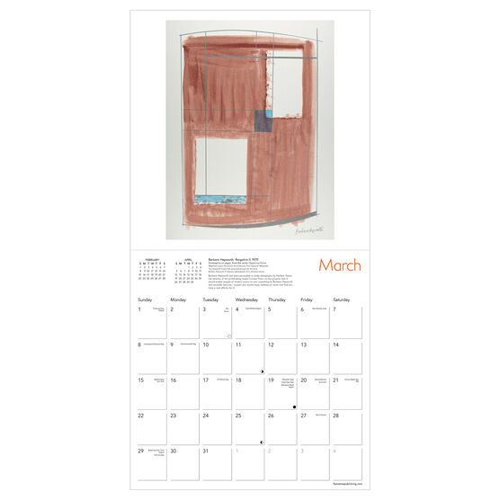 Barbara Hepworth: Opposing Forms 2026 wall calendar
