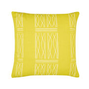 Paule Vézelay yellow linen blend cushion