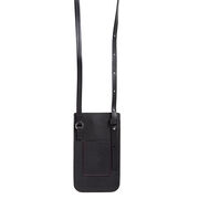 Recycled leather crossbody phone holder