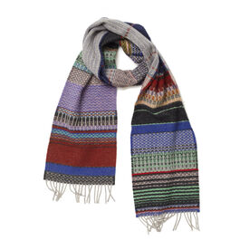 Patterned lambswool scarf