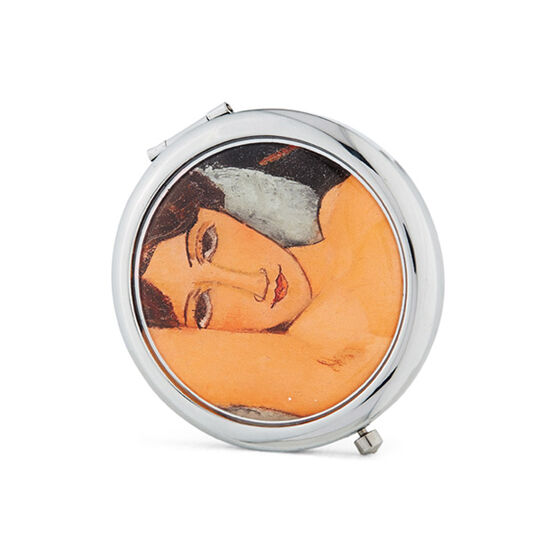 Modigliani Reclining Nude on a White Cushion pocket mirror