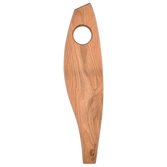 Thin angled top small wooden chopping board