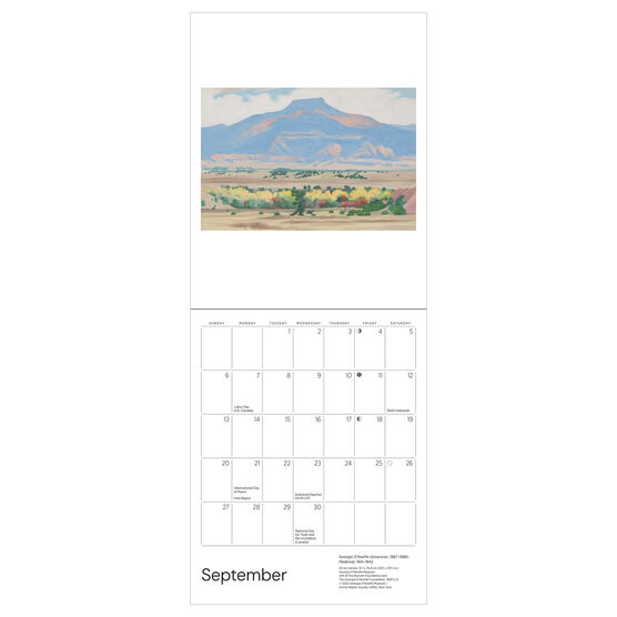 Georgia O'Keeffe 2026 mini wall calendar