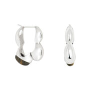 Gaia Link silver hoop earrings