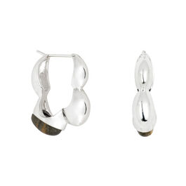 Gaia Link silver hoop earrings