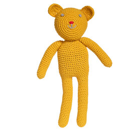 Yellow Bobby Bear crochet toy
