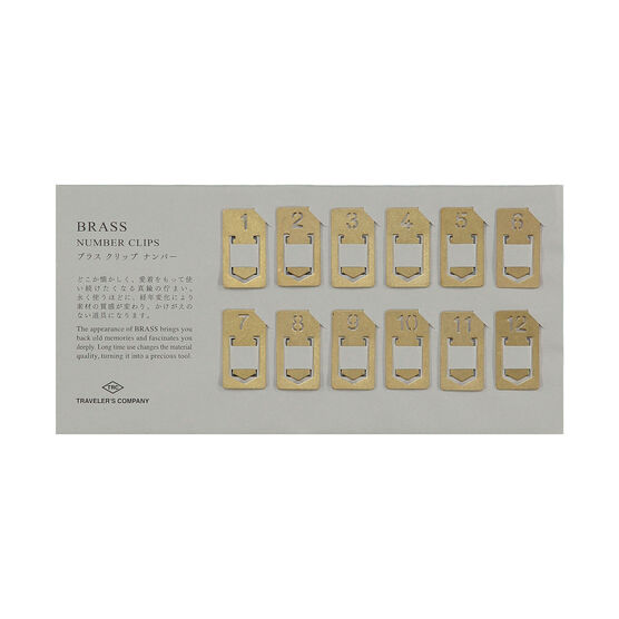 Brass number clips