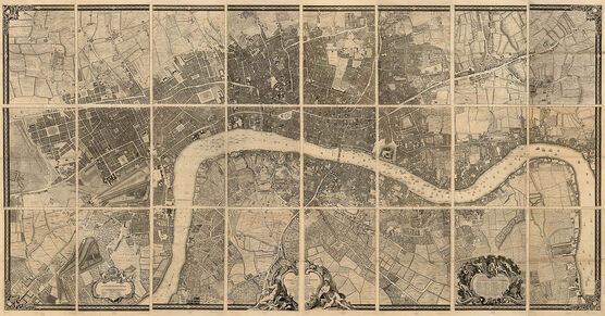 Jean Rocque, John Pine: A Plan of the Cities of London and Westminster, and Borough of Southwark