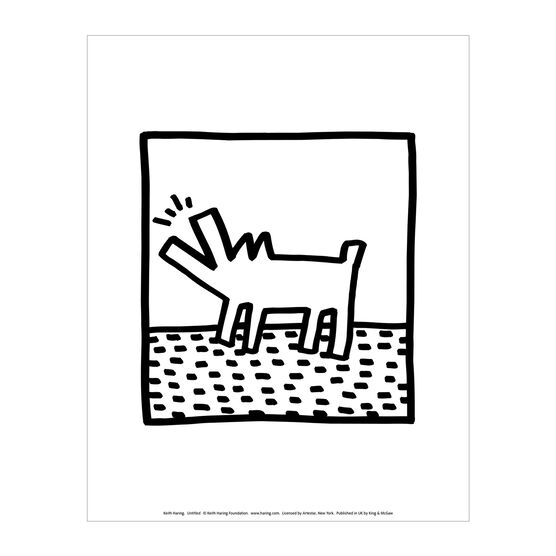 Keith Haring: Untitled (barking dog) mini print