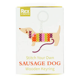 Stitch your own Sausage Dog keyring kit