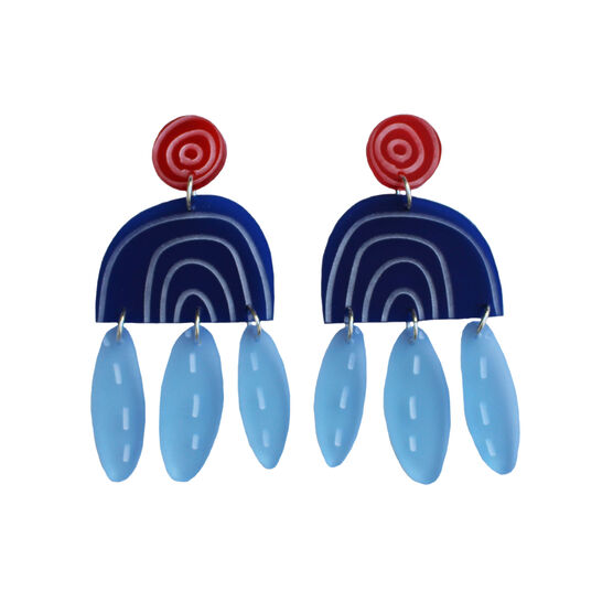 Swing blue earrings