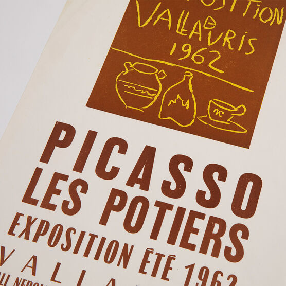 Picasso Les Potiers Exposition 1962 rare vintage poster