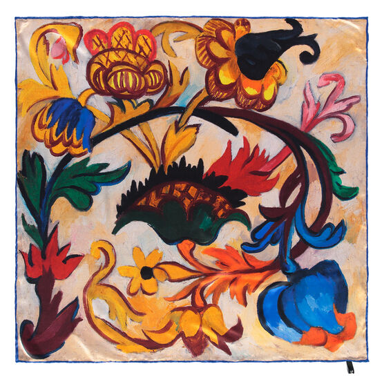 Natalia Goncharova The Ornament. Flowers (Mother of God triptych) silk scarf