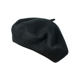 Black wool beret