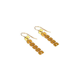 Gold link earrings