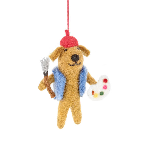 Handmade painting pooch hanging decoration