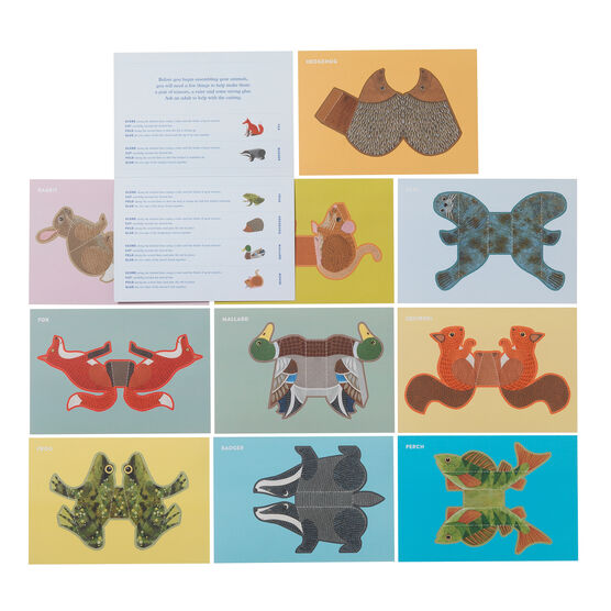 Cut out & make British animals kit